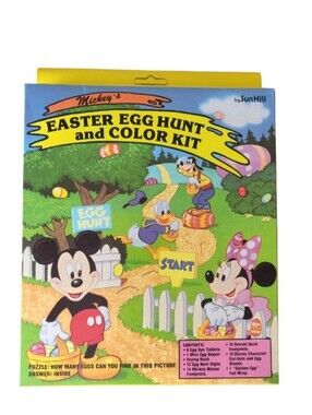 Vintage Walt Disney Company Easter Egg Hunt and Color Kit Complete In Box